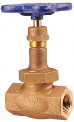 NIBCO - 3/4" Pipe, Threaded Ends, Bronze Renewable Full Plug Disc Globe Valve - Alloy Threads Disc, Union Bonnet, 600 psi WOG, 300 psi WSP, Class 300 - Strong Tooling