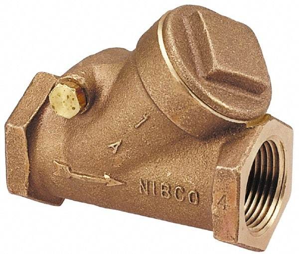 NIBCO - 1-1/2" Bronze Check Valve - Y-Pattern, FNPT x FNPT, 200 WOG - Strong Tooling