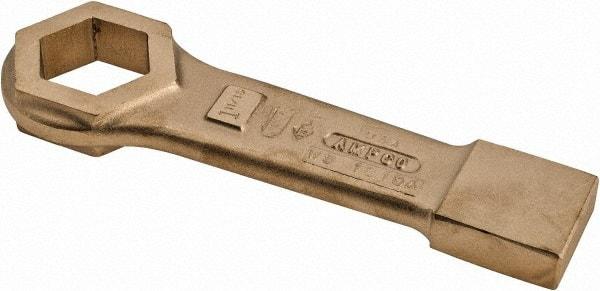 Ampco - 1-11/16" 6 Point Striking Box Wrench - Single End, 9-7/8" OAL, Aluminum Bronze - Strong Tooling