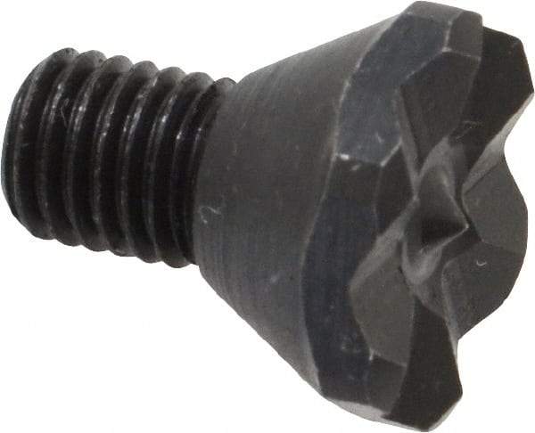 Jergens - Pointed Tooth, 1/4-28, 0.46" Shank Length, 1/4" Thread Length, Black Oxide Finish, Hex Head, Adjustable Positioning Gripper - 1/2" Hex, 1/8" Head Height - Strong Tooling