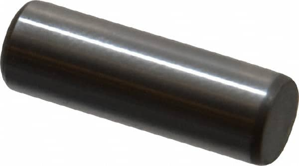 Jergens - 1/4" Diam x 3/4" Pin Length C-1215 Alloy Steel Pull Out Dowel Pin - C 47-58 & C 60-64 (Surface) Hardness, 1 Beveled & 1 Threaded End - Strong Tooling