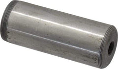 Jergens - 1" Diam x 2-1/2" Pin Length C-1215 Alloy Steel Pull Out Dowel Pin - C 47-58 & C 60-64 (Surface) Hardness, 1 Beveled & 1 Threaded End - Strong Tooling