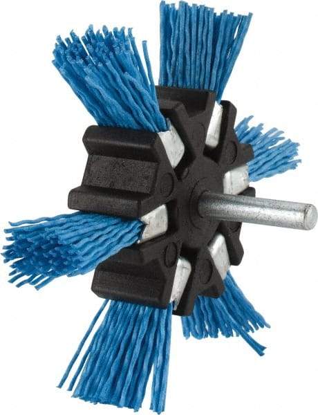 Value Collection - 4" OD, 1/4" Shank Diam, Nylon Wheel Brush - 1/2" Face Width - Strong Tooling