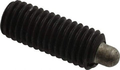 Jergens - 1/2-13, 1-1/4" Thread Length, 1/4" Plunger Projection, Steel Threaded Spring Plunger - 1/4" Max Plunger Diam, 1-1/4" Plunger Length, 2.7 Lb Init End Force, 9.3 Lb Final End Force, 1/4" Hex - Strong Tooling