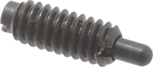 Jergens - 1/4-20, 5/8" Thread Length, 3/16" Plunger Projection, Steel Threaded Spring Plunger - Strong Tooling