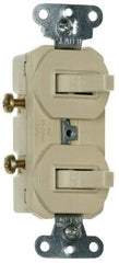 Pass & Seymour - 1 Pole, 120/277 VAC, 15 Amp, Flush Mounted, Self Grounding, Tamper Resistant Duplex Switch - NonNEMA Configuration, 2 Switch, Side Wiring, UL Listed 20 Standard - Strong Tooling