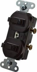 Pass & Seymour - 1 Pole, 120/277 VAC, 15 Amp, Flush Mounted, Self Grounding, Tamper Resistant Duplex Switch - NonNEMA Configuration, 2 Switch, Side Wiring, UL Listed 20 Standard - Strong Tooling