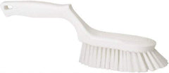 Vikan - 1-1/2" Bristle Length, Polyester Scrub Brush - 5-5/8" Long x 5" Wide Head, 13-1/2" OAL, White, Polypropylene Block - Strong Tooling