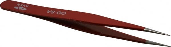 Aven - 4-3/4" OAL OO-SA Color Coded Precision Tweezers - Stainless Steel, OO-SA Pattern - Strong Tooling