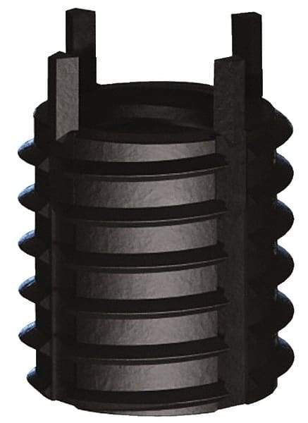 Jergens - 1-1/8 - 7 Internal, 1-1/2 - 12 External, UNC, 1-5/8" Insert Length, Heavy Duty Keylocking Thread Inserts - Carbon Steel, Zinc Phosphate Finish, Grade C1215, 2B Internal Class of Fit, 2A External Class of Fit, Use Tool 215-064713 - Strong Tooling