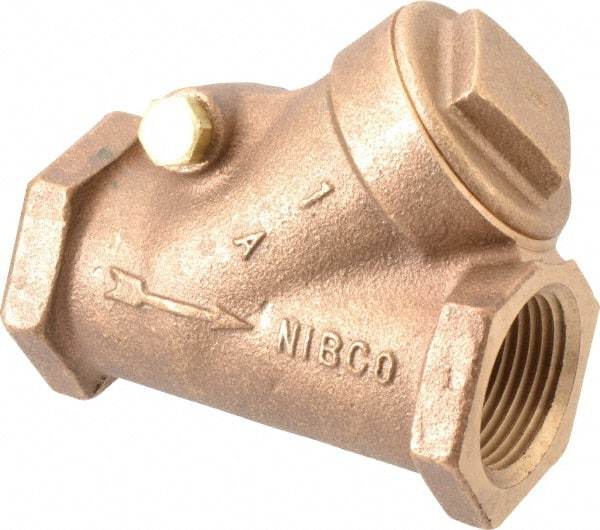 NIBCO - 1" Bronze Check Valve - Y-Pattern, FNPT x FNPT, 200 WOG - Strong Tooling