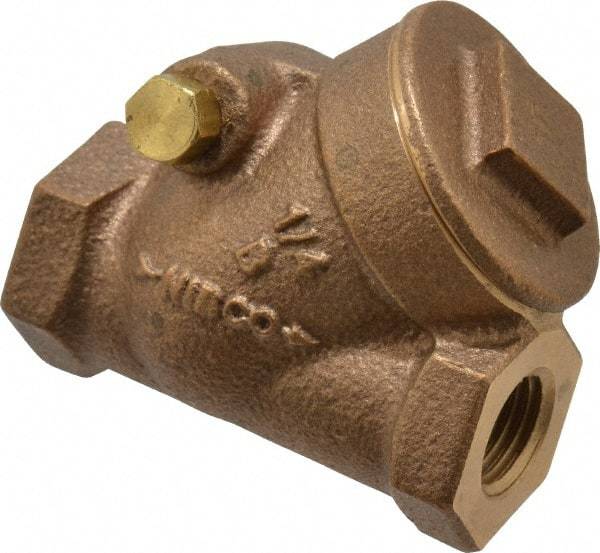 NIBCO - 1/4" Bronze Check Valve - Y-Pattern, FNPT x FNPT, 200 WOG - Strong Tooling