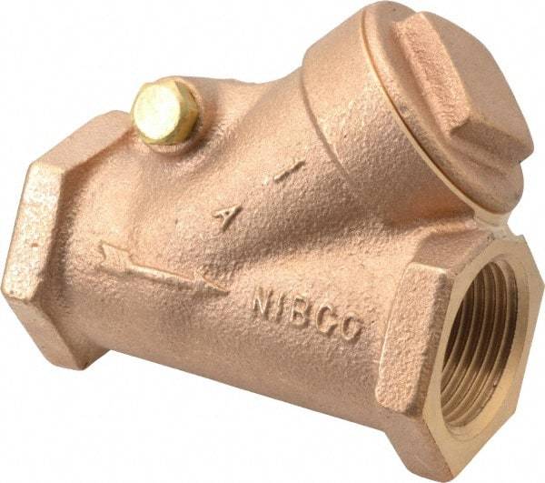 NIBCO - 1" Bronze Check Valve - Y-Pattern, FNPT x FNPT, 200 WOG - Strong Tooling