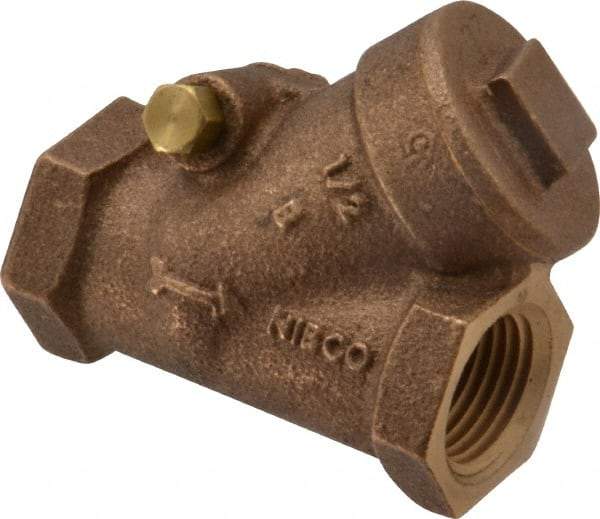 NIBCO - 1/2" Bronze Check Valve - Y-Pattern, FNPT x FNPT, 200 WOG - Strong Tooling