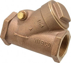 NIBCO - 1-1/4" Bronze Check Valve - Y-Pattern, FNPT x FNPT, 300 WOG - Strong Tooling