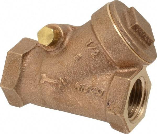 NIBCO - 1/2" Bronze Check Valve - Y-Pattern, FNPT x FNPT, 300 WOG - Strong Tooling