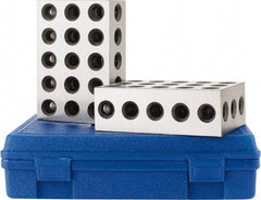 Fowler - 0.0003 Squareness Per Inch, Hardened Steel, 2-4-6 Block with 31 Hole Setup Block - 0.001 Inch Overall Tolerance, 5/8 - 11 Inch Tapped Hole Size, 56-60 RC Hardness, Sold As Matched Pair - Strong Tooling