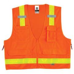 8250ZHG S/M ORANGE SURVEYORS VEST - Strong Tooling