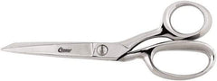 Clauss - 5" LOC, 8" OAL Bent Trimmers - Steel Offset Handle, For Paper, Fabric - Strong Tooling