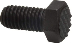 Fairlane - Serrated Tooth, 1/2-13, 1" Shank Length, 1" Thread Length, Black Oxide Finish, Hex Head, Adjustable Positioning Gripper - 5/8" Pad Diam, 3/4" Hex, 23/64" Head Height, Fine Tooth Grade - Strong Tooling