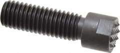 Fairlane - Serrated Tooth, 1/2-13, 3/16" Internal Hex, 1-1/2" Shank Length, 1-1/2" Thread Length, Black Oxide Finish, Round Head, Adjustable Positioning Gripper - 1/2" Pad Diam, 5/8" Hex, 1/4" Head Height, Fine Tooth Grade - Strong Tooling