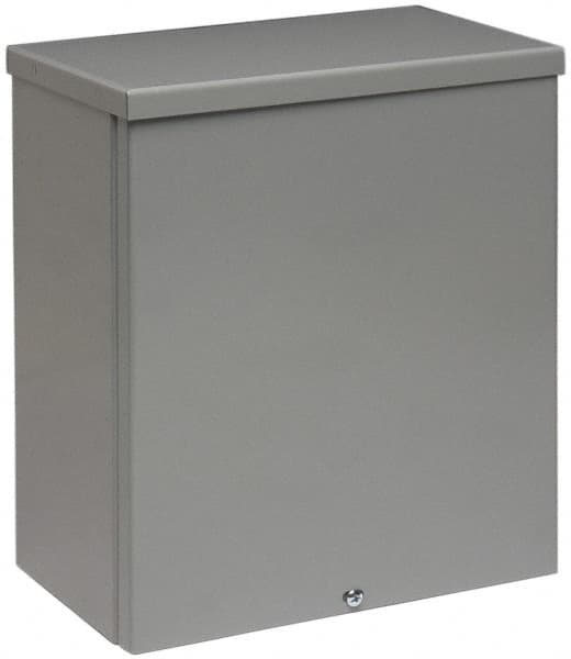 Cooper B-Line - Steel Junction Box Enclosure Screw Flat Cover - NEMA 3R, 12" Wide x 12" High x 6" Deep, Rainproof - Strong Tooling