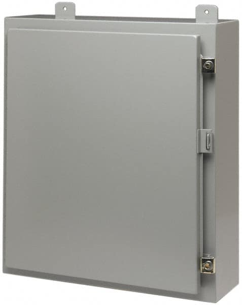 Cooper B-Line - Steel Standard Enclosure Hinge Flat Cover - NEMA 12, 13, 24" Wide x 24" High x 12" Deep - Strong Tooling