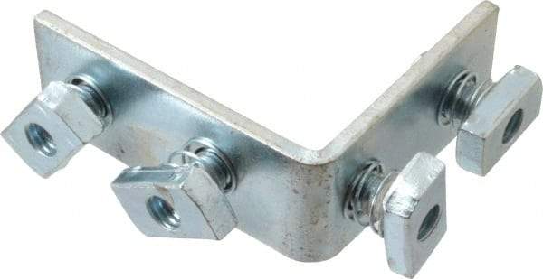 Cooper B-Line - Zinc Plated Carbon Steel 90° Preassembled Strut Fitting - 1/2" Bolt, 4 Holes, Used with Cooper B Line Channel & Strut (All Sizes Except B62 & B72) - Strong Tooling