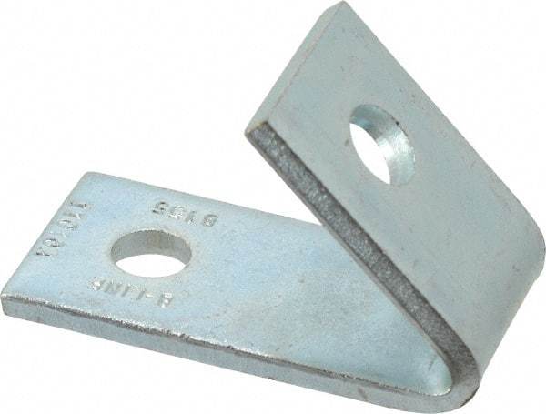 Cooper B-Line - Zinc Plated Carbon Steel 45° Closed Angle Strut Fitting - 1/2" Bolt, 2 Holes, Used with Cooper B Line Channel & Strut (All Sizes Except B62 & B72) - Strong Tooling