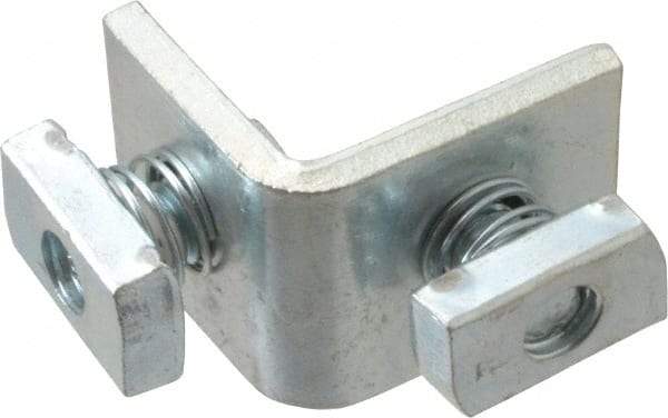 Cooper B-Line - Zinc Plated Carbon Steel 90° Preassembled Corner Strut Fitting - 1/2" Bolt, 2 Holes, Used with Cooper B Line Channel & Strut (All Sizes Except B62 & B72) - Strong Tooling