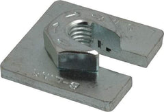 Cooper B-Line - 3/8" Rod, Zinc Plated Carbon Steel Slip On Square Washer, Lock Strut Nut - 730 Lb Capacity, 3/8-16" Bolt, 1 Hole, Used with Cooper B Line Channel & Strut (All Sizes Except B62 & B72) - Strong Tooling