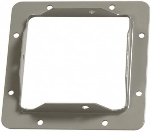 Cooper B-Line - 4 Inch Wide x 4 Inch High, Rectangular Raceway Flange - Gray, For Use with Lay In Wireways, Type 1 Screw Cover Wireway - Strong Tooling