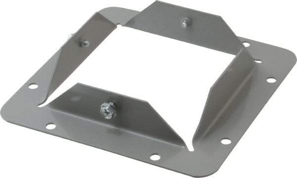 Cooper B-Line - 4 Inch Wide x 4 Inch High, Rectangular Raceway Flange - Gray, For Use with Lay In Wireways, Type 1 Screw Cover Wireway - Strong Tooling