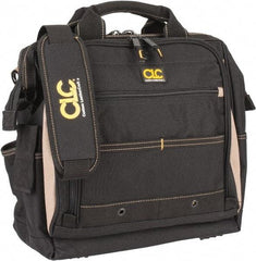 CLC - 33 Pocket Tan & Black Polyester Tool Bag - 13" Wide x 7" Deep x 13" High - Strong Tooling