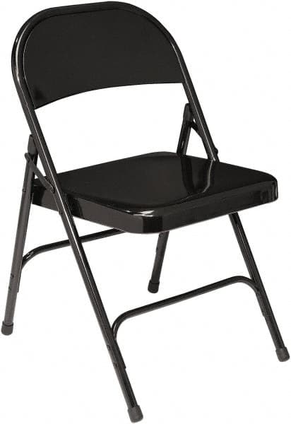 NPS - 18-1/4" Wide x 18-1/2" Deep x 29-1/4" High, Steel Standard Folding Chair - Black - Strong Tooling