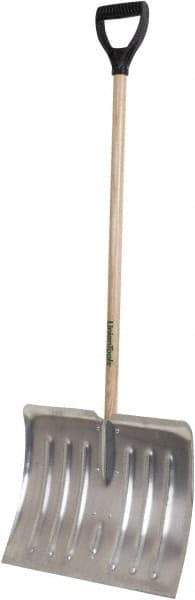 True Temper - 18 Inch Wide Blade x 15 Inch High Blade Snow Shovel - 38 Inch Long Ash Shaft Handle with Poly D-Grip - Strong Tooling