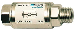 Legris - 1" Stainless Steel Check Valve - Unidirectional, Female BSPP x Male BSPP, 580 WOG - Strong Tooling