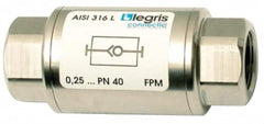 Legris - 1/8" Stainless Steel Check Valve - Unidirectional, FNPT x FNPT, 580 WOG - Strong Tooling