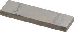 Mitutoyo - 0.10005" Rectangular Steel Gage Block - Accuracy Grade 0, Includes Certificate of Inspection - Strong Tooling