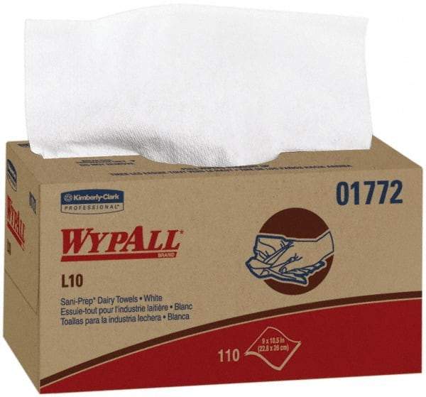 WypAll - Dry General Purpose Wipes - Pop-Up, 10-1/4" x 9" Sheet Size, White - Strong Tooling