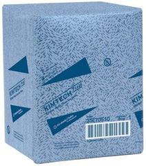 Kimtech - 1/4 Fold Clean Room/Lab/Critical Task Wipes - Poly Pack, 13" x 12" Sheet Size, Blue - Strong Tooling