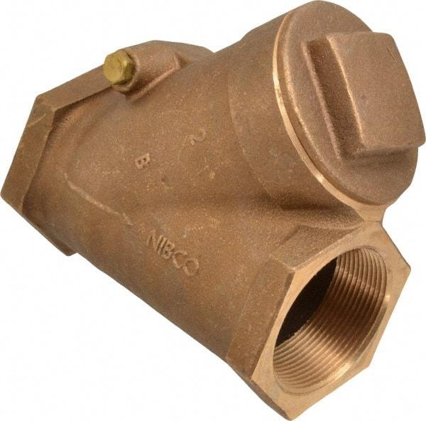 NIBCO - 2" Bronze Check Valve - Y-Pattern, FNPT x FNPT, 400 WOG - Strong Tooling