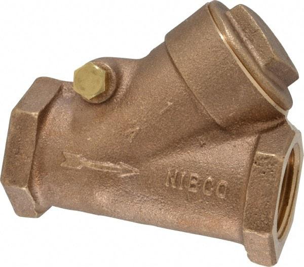 NIBCO - 1" Bronze Check Valve - Y-Pattern, FNPT x FNPT, 600 WOG - Strong Tooling