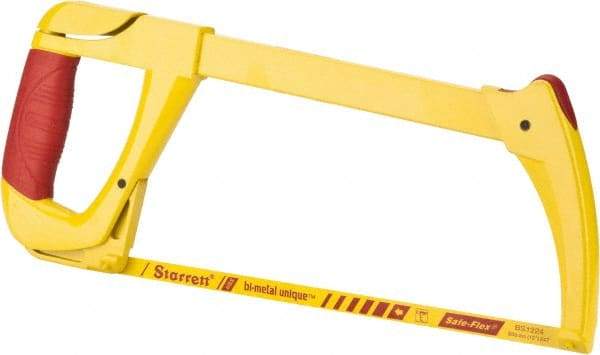 Starrett - 12" Hacksaw Frame - 4-3/8" Throat Depth, Rubber Covered D-Style Handle - Strong Tooling