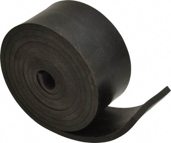 Made in USA - 3/16" Thick x 2" Wide x 60" Long, Buna-N Rubber Strip - Stock Length, 40 Shore A Durometer, 800 to 1,000 psi Tensile Strength, -20 to 170°F, Black - Strong Tooling