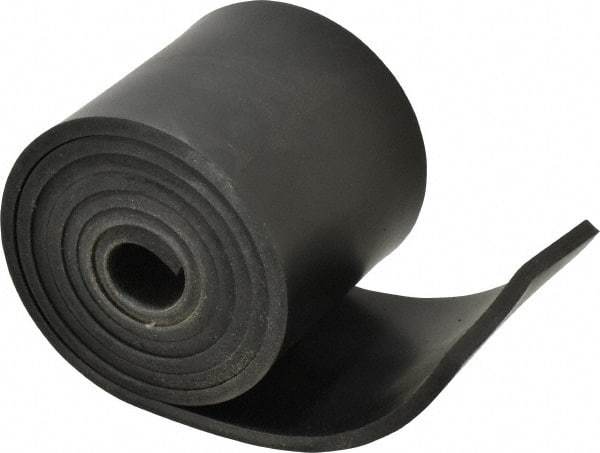 Made in USA - 1/4" Thick x 4" Wide x 60" Long, Buna-N Rubber Strip - Stock Length, 40 Shore A Durometer, 800 to 1,000 psi Tensile Strength, -20 to 170°F, Black - Strong Tooling