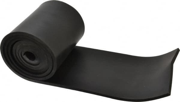 Made in USA - 1/4" Thick x 6" Wide x 60" Long, Buna-N Rubber Strip - Stock Length, 40 Shore A Durometer, 800 to 1,000 psi Tensile Strength, -20 to 170°F, Black - Strong Tooling