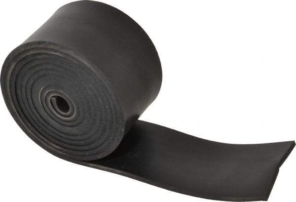 Made in USA - 1/8" Thick x 2" Wide x 60" Long, Neoprene Rubber Strip - Stock Length, 40 Shore A Durometer, 1,000 to 1,200 psi Tensile Strength, -40 to 212°F, Black - Strong Tooling