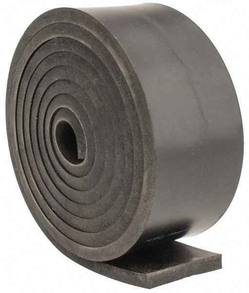 Made in USA - 1/4" Thick x 2" Wide x 60" Long, Neoprene Rubber Strip - Stock Length, 40 Shore A Durometer, 1,000 to 1,200 psi Tensile Strength, -40 to 212°F, Black - Strong Tooling