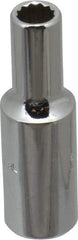 Proto - 3/8" Drive, Deep Hand Socket - 12 Point, 2" OAL, Chrome Finish - Strong Tooling